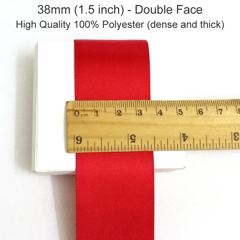 Cinta de satén de doble cara, 1,5 