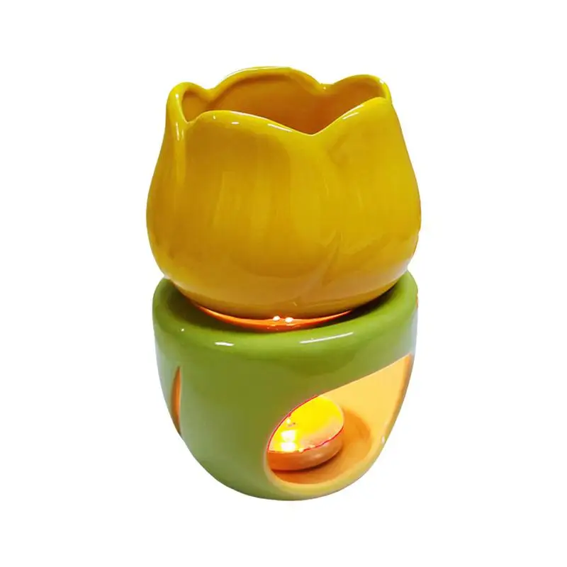 Chic Flower Shape Wax Melt Burner for Aromatherapy