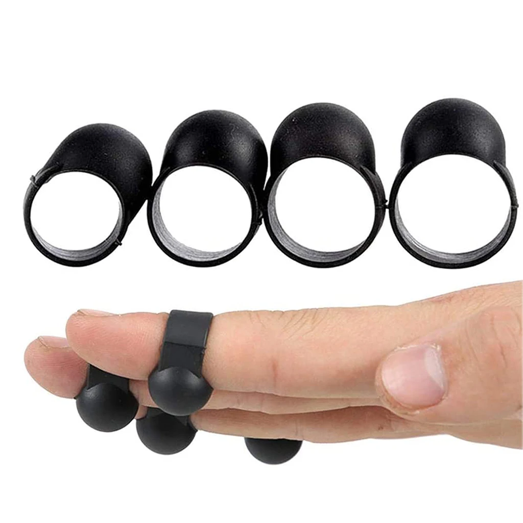 Tongue Drum Steel Tongue Drum Finger Picks Black Knocking Finger Sleeves 8pcs