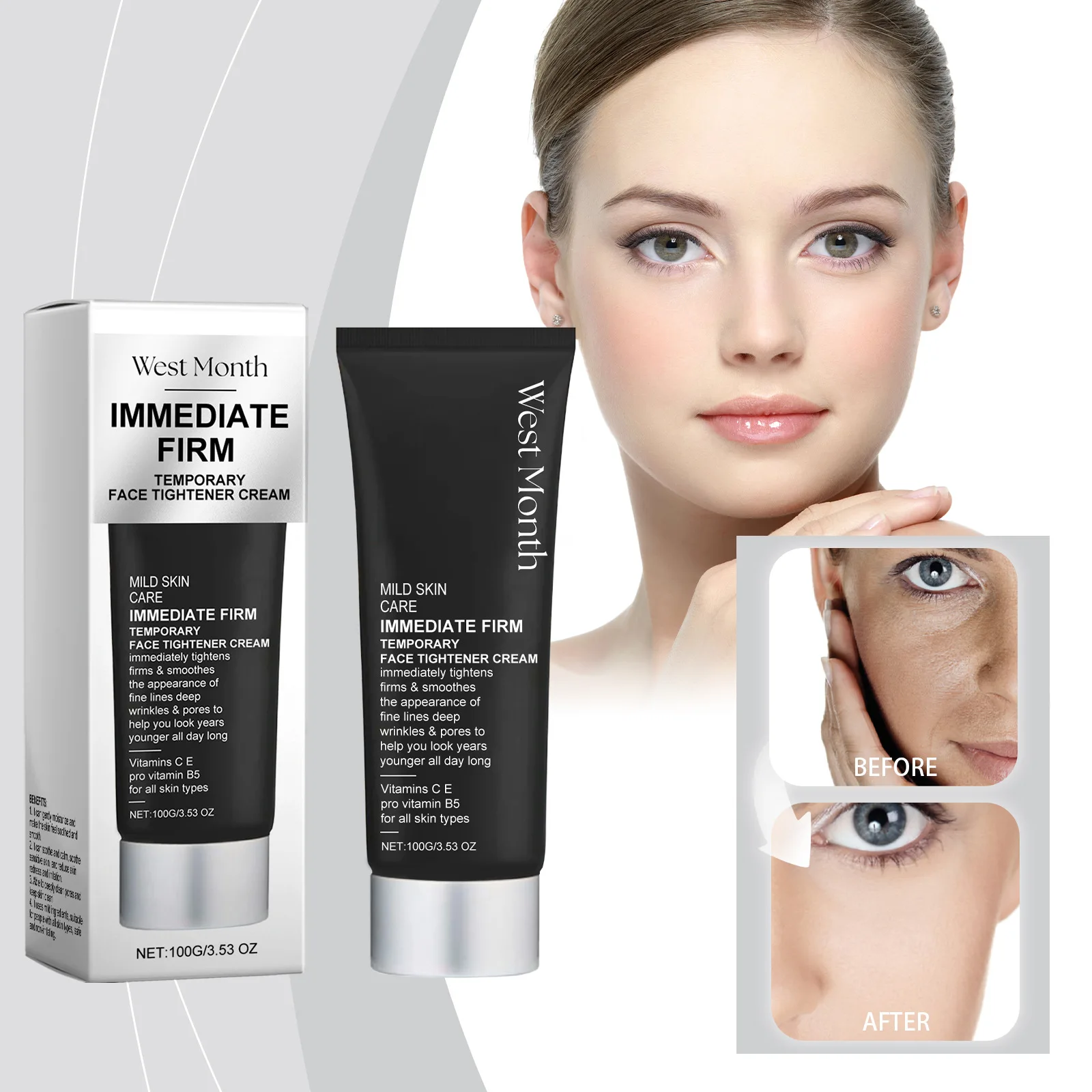 West Month Facial Skin Firming Cream Hydrating Skin Moisturizing Facial Firming Moisturizer Rejuvenate and Lighten The