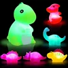 1/6PCS Baby Cute Animals Bath Toy Swimming Water Play LED Light Up Toy Set Float Induction Luminous Dinosaur for Kids Funny Gift 1