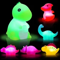 1/6PCS Baby Cute Animals Bath Toy Swimming Water Play LED Light Up Toy Set Float Induction Luminous Dinosaur for Kids Funny Gift 1