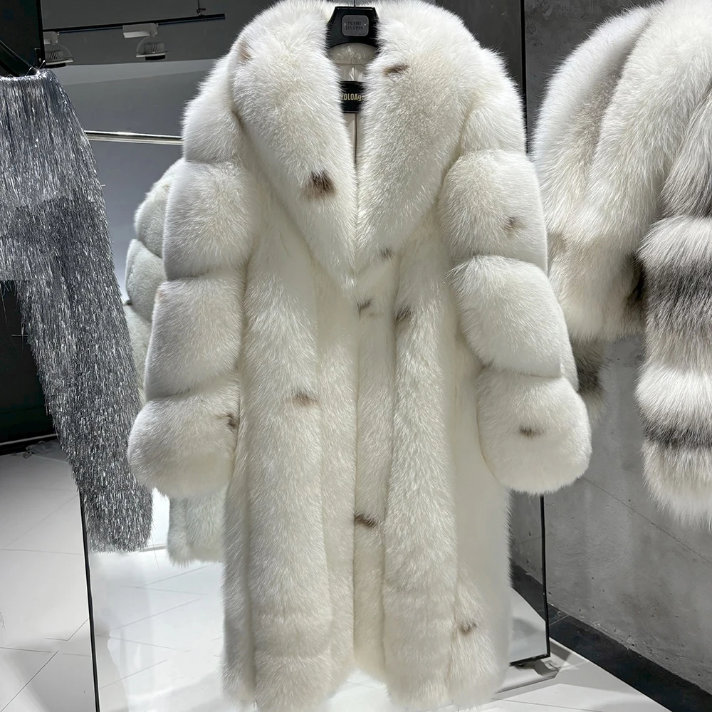 YOLOAgain 長さ108cm 高級リアルフォックスファージャケット