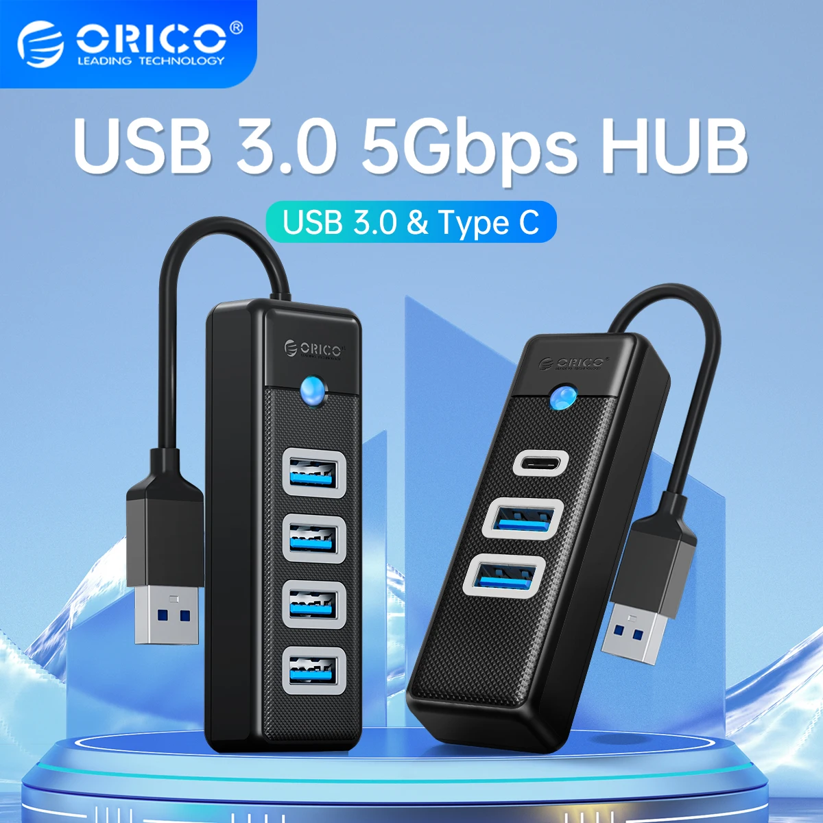 ORICO-Multi-Tipo-C-Splitter-4-Portas-USB-3-0-5Gbps-Alta-Velocidade ...