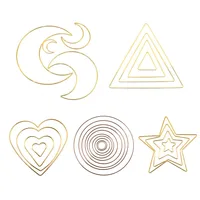 Love Heart /triangle /round /five-pointed star /Moon Metal Craft Hoops Dream Catcher Rings for DIY Dreamcatchers Wreaths Macram