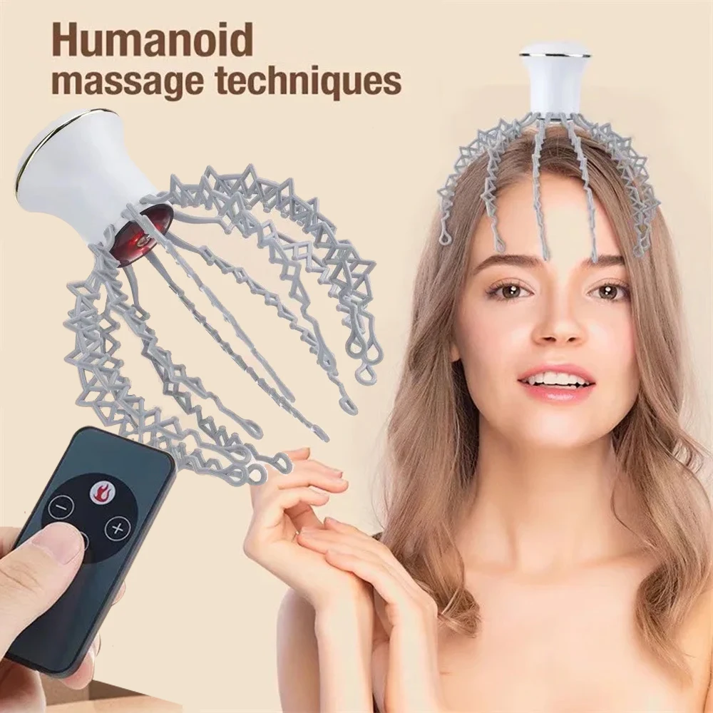 

Wireless Electric Head Massager Vibration Massage Kneading Head Massage Device Relieve Head Fatigue Deep Scalp Relax Health Care