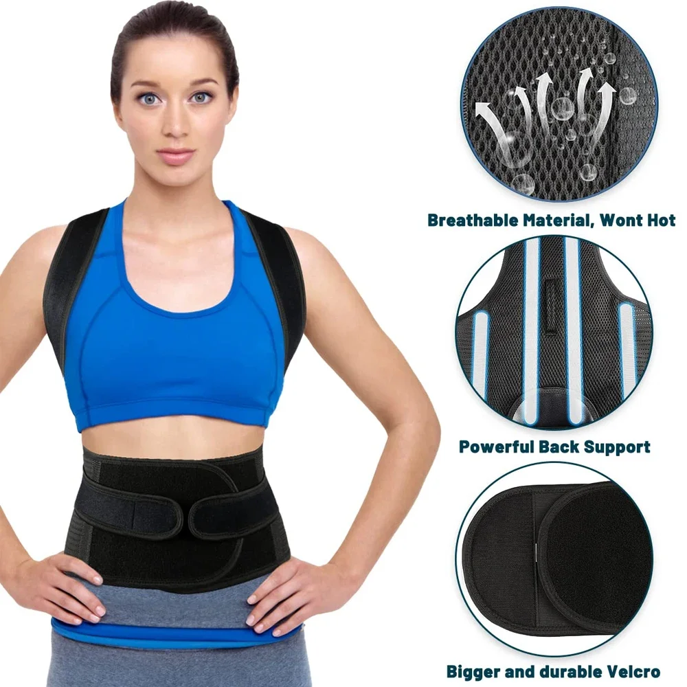 Back Brace Posture Corrector For Women & Men Back Straightener Scoliosis and Hunchback Correction Adjustable Posture Trainer posture corrector