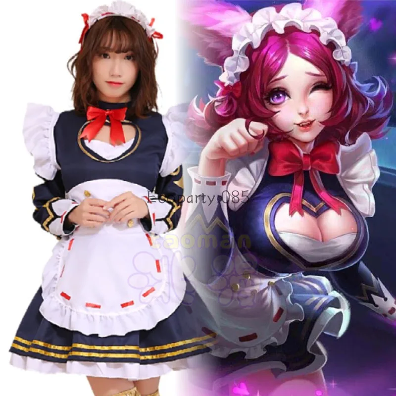 

Game Cosplay Costume Daji Maid Skin Uniform Set for Girls Role-playing Clothes Masquerade Party Dress Set