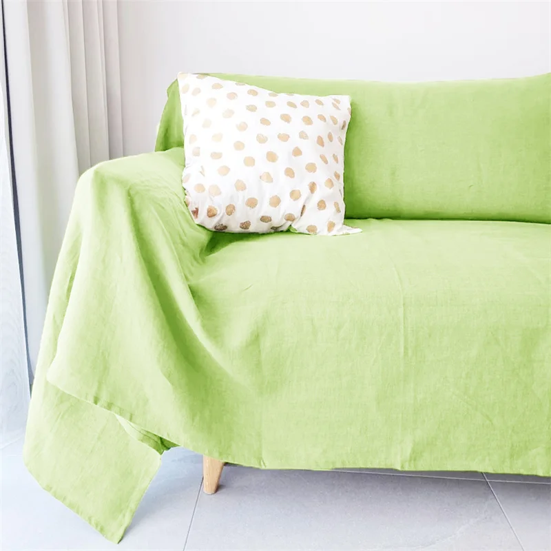 

100% Linen Sofa Covers Couch Cover Sofa Slipcover for Most Shape Sofas Couch Multi-Use Decorative Throw Blankets for Living Room