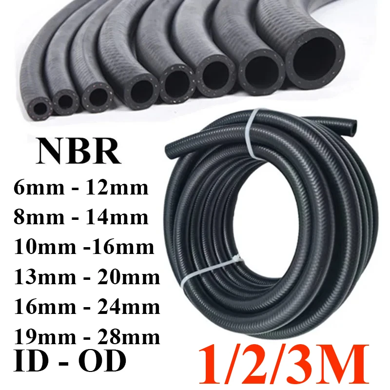 1-3M ท่อน้ํามันเบนซินทนอุณหภูมิสูง NBR ยางการใช้ท่อรถจักรยานยนต์แรงดันสูงดีเซลท่อน้ําหล่อเย็นท่อ 1