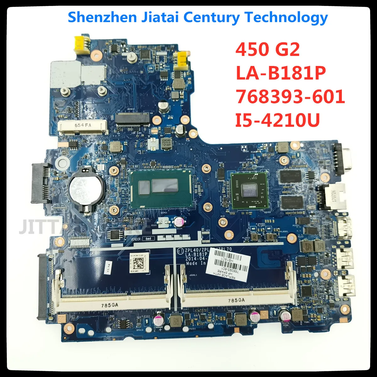 

Материнская плата для ноутбука HP Probook 450 G2 i5-4210U 768393-601 768393-001 SR1EF 216-0858030 DDR3 Материнская плата