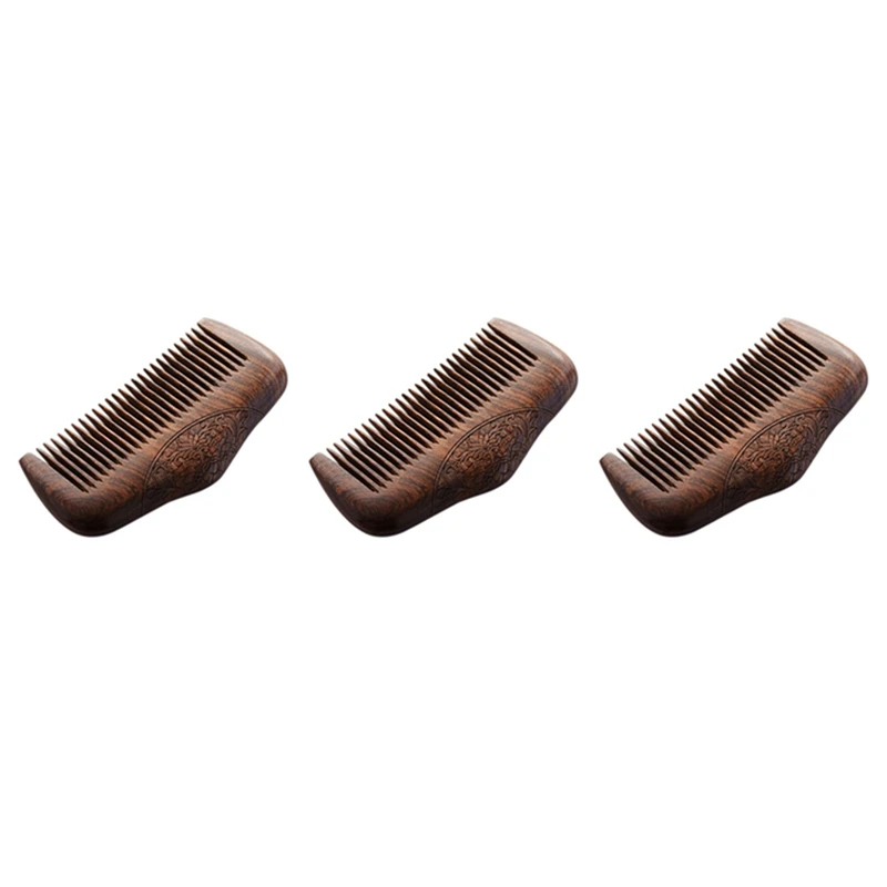 

3X Pocket Comb Sandalwood Green Natural Super Narrow Dent Wood Combs Static Lice Beard Comb Hairstyle Sandalwood Comb