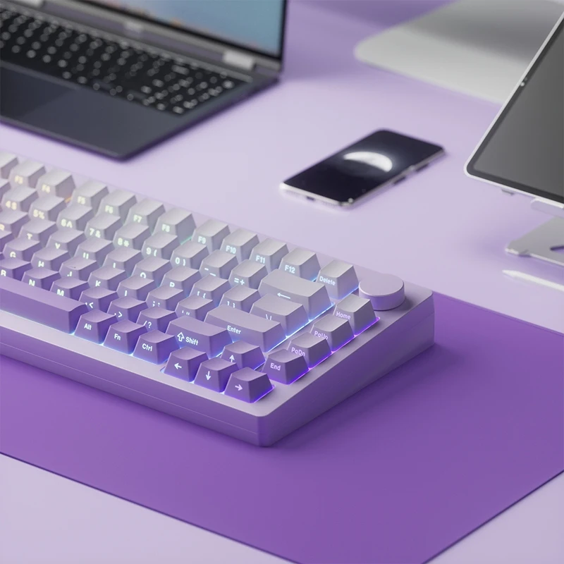 MonsGeek M1HE purple ラピッドトリガーキーボード MONSGEEKからM1HEが新発売｜磁気キースイッチ/メカニカルキースイッチ