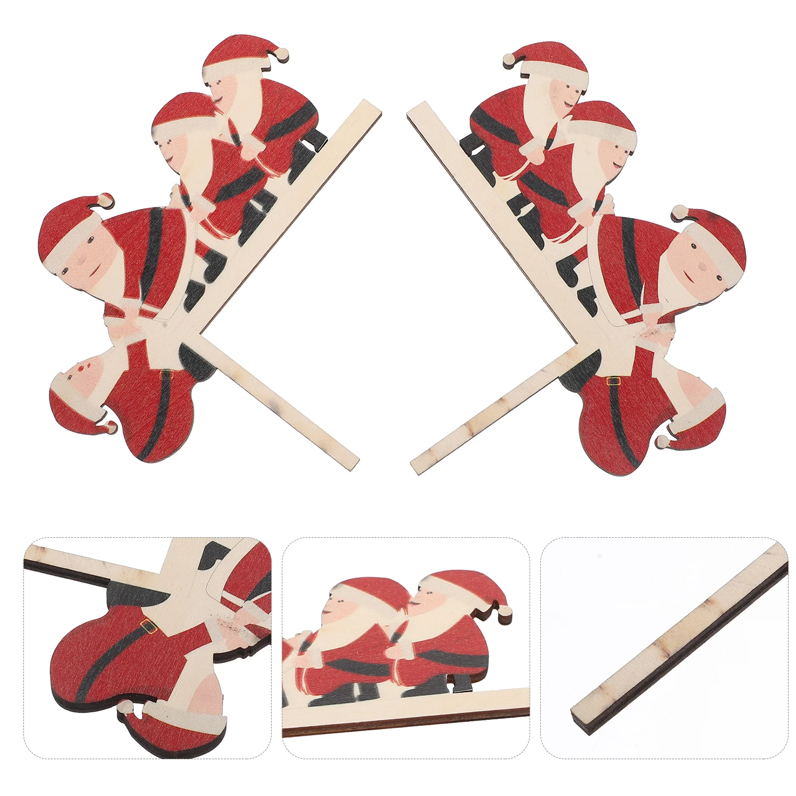 

Christmas Door Frame Decoration Xmas Adornment Decorate Pendant Santa Claus Wood Lovely Window