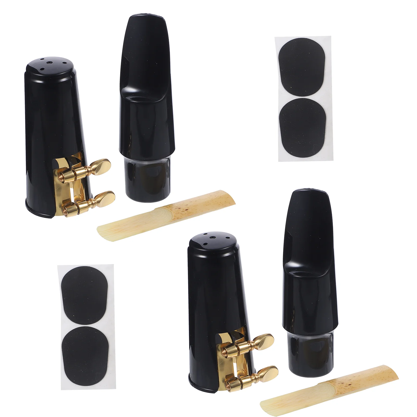 

2 Sets Saxophone Alto Accessories Wind Instrument Plastic Woodwind Mouthpieces Cap