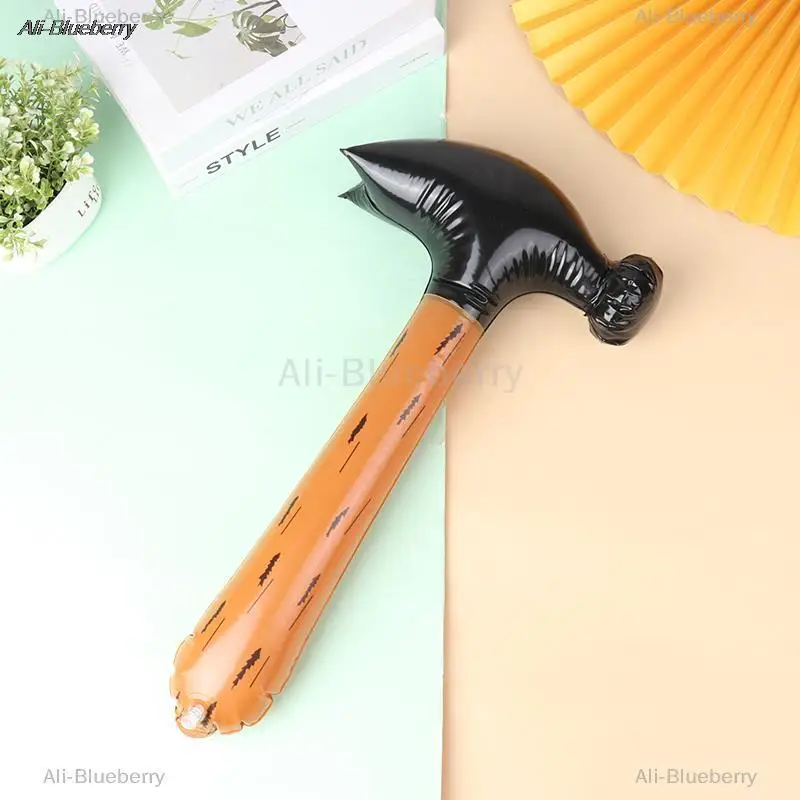 

New Kids Toy Inflatable Hammer Mace Pvc Inflatable Toy Hammer Wood Grain Hammer Baseball Bat Gift for Children
