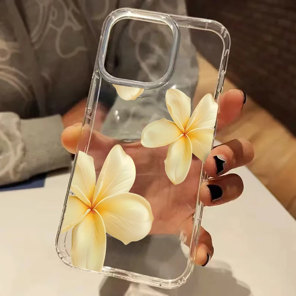 Vibrant Yellow Floral Clear Silicone Phone Case - Soft Protective Cover