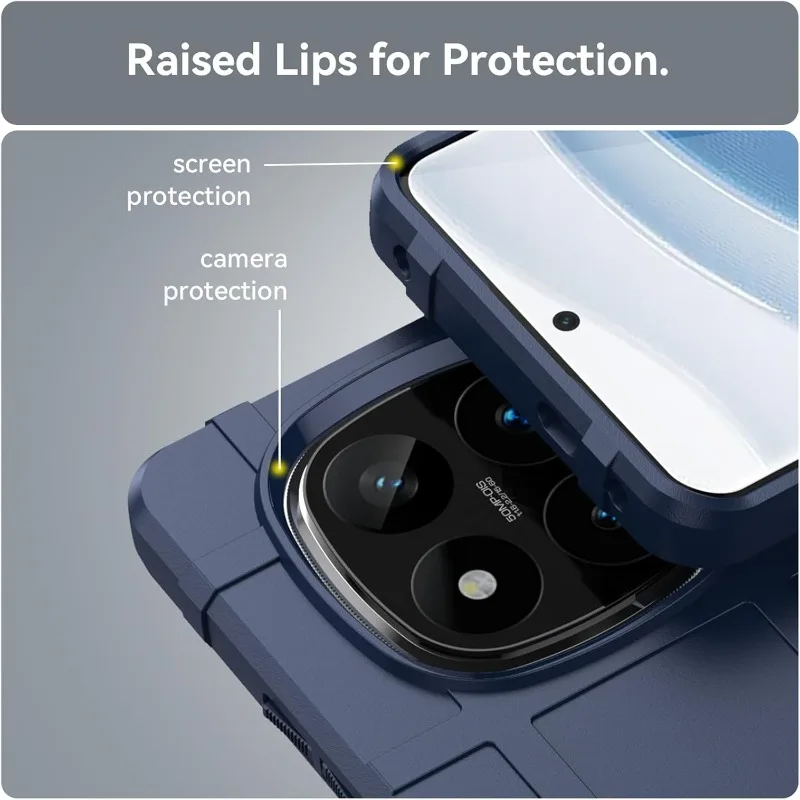 Enhanced Shockproof Armor Matte Case with Raised Lens Protection - Slim & Durable Phone Cover