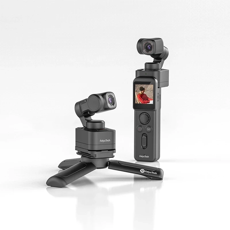 FeiyuTech Feiyu Pocket 3 Cordless Detachable 3-Axis Stabilizer Gimbal Camera 4K60fps Footage Magnetic Attach AI Tracking Follow camera gimbal