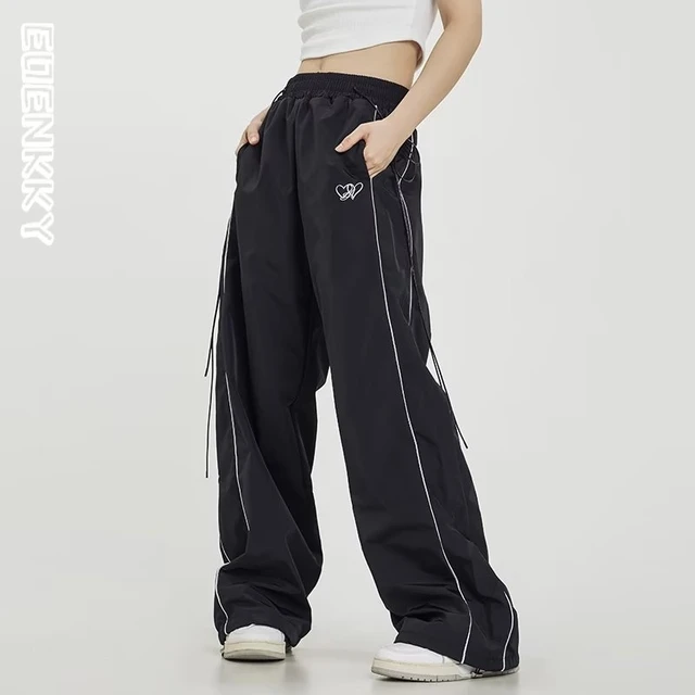 Buy Palm Angels Black Loose Track Pants - Black White At 69% Off |  Editorialist