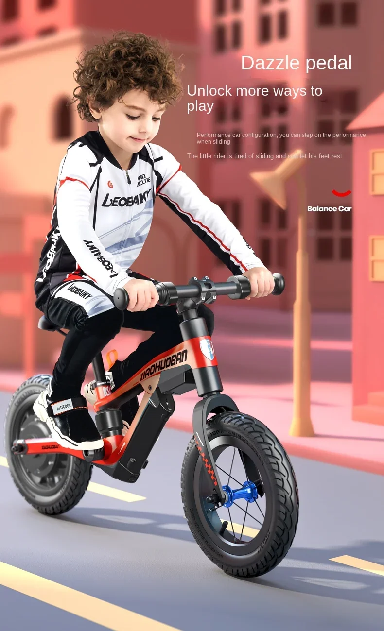 MIO TECK Bici Elettrica Bambini 16 Pollici - Bici Senza Pedali Con Motore 24V, Per 5-8 Anni