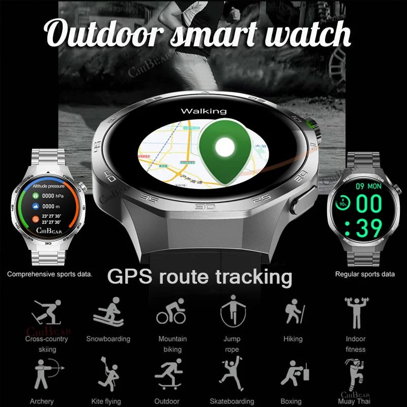 smart watch GT5 PRO Smart Watch Men Watch 5 Pro AMOLED HD Screen Bluetooth Call GPS Trajectory NFC Heart Rate Compass