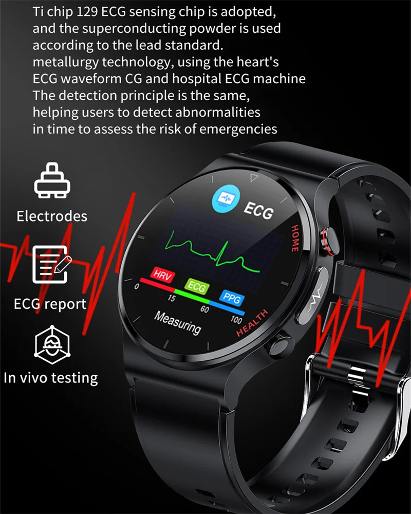  ECG + PPG Ʈ ġ, Sangao  ǰ ɹڼ  ƮϽ  ð, IP68  Ʈġ, 2023 ǰ