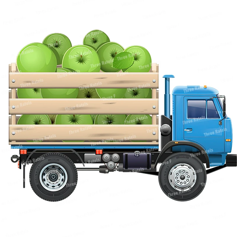 thumbnail image 1 of Three Ratels C050 Hermosa fruta fresca manzana PVC pegatina decoración del hogar pegatina de pared calcomanía de refrigerador, 1 of 4