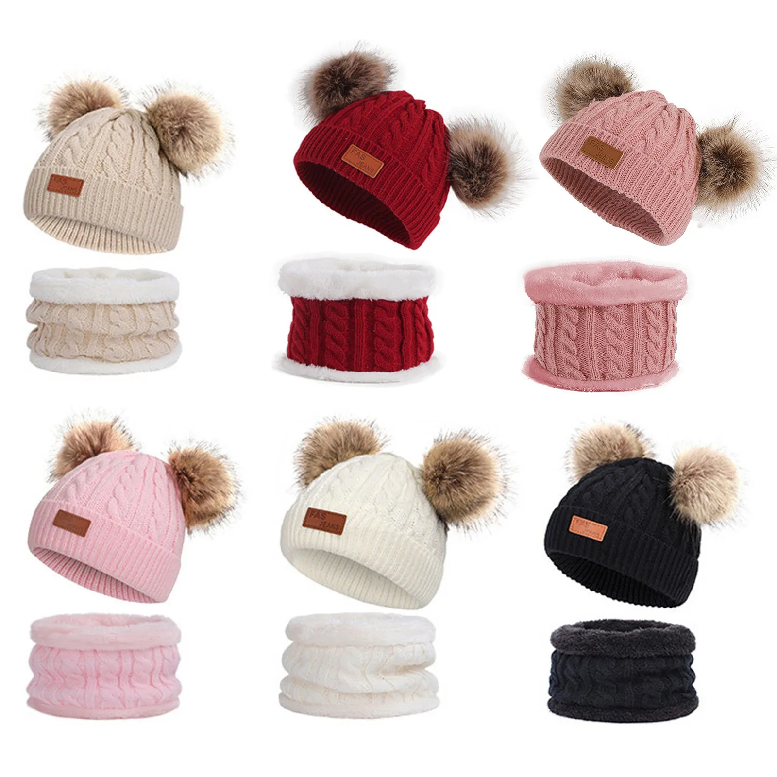 2 Year Old Boys Hats Infant Toddler Winter Cute Hat For Baby Girl Boy Knitted Warm Skiing Caps Pompom Baby Bath Umbrella Hat