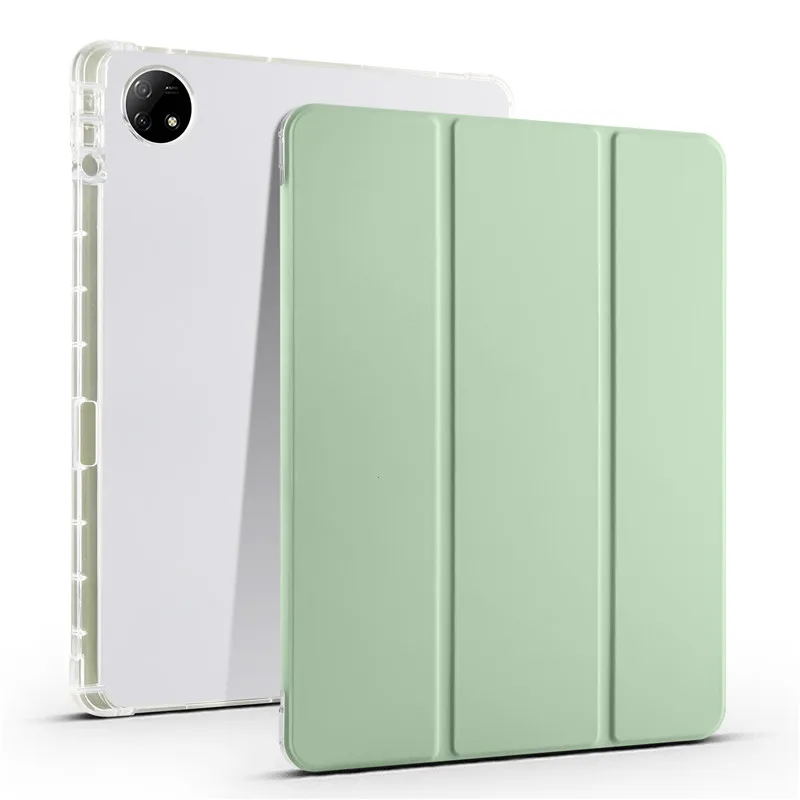 Coque pour Vivo Pad 2 étui 12.1 pouces couverture avec porte-crayon tablette Funda pour Vivo Pad 2 2023 étui en cuir PU triple pli coque stylo_voghion.com