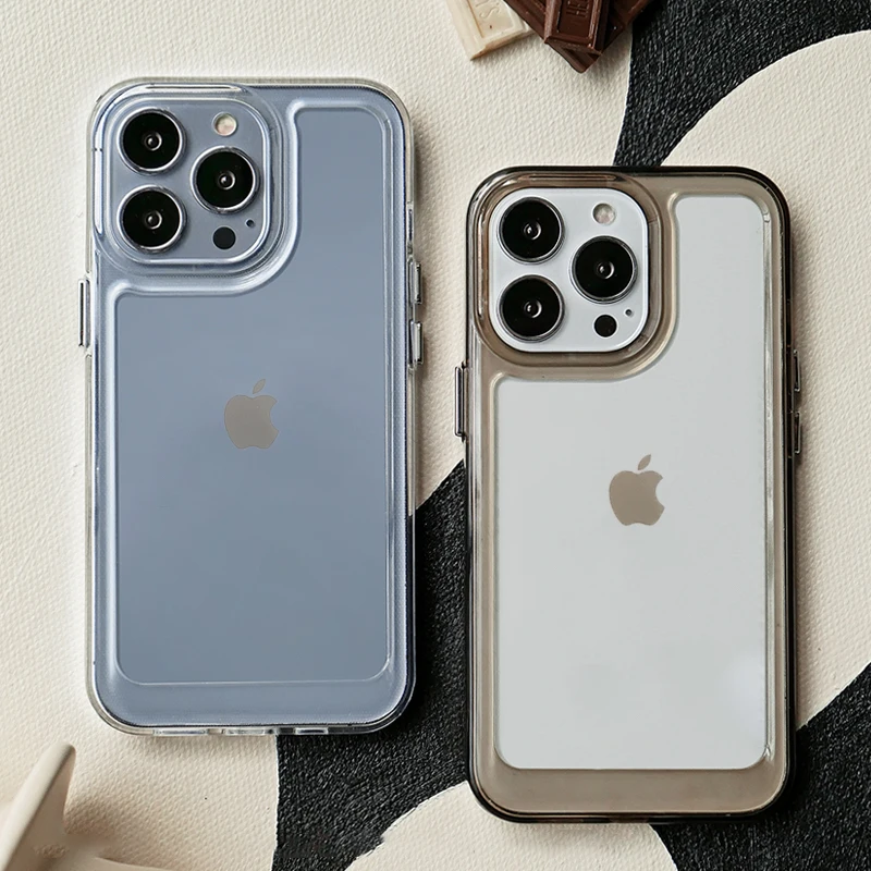 Transparent Shockproof Acrylic Phone Case with Silicone Bumper