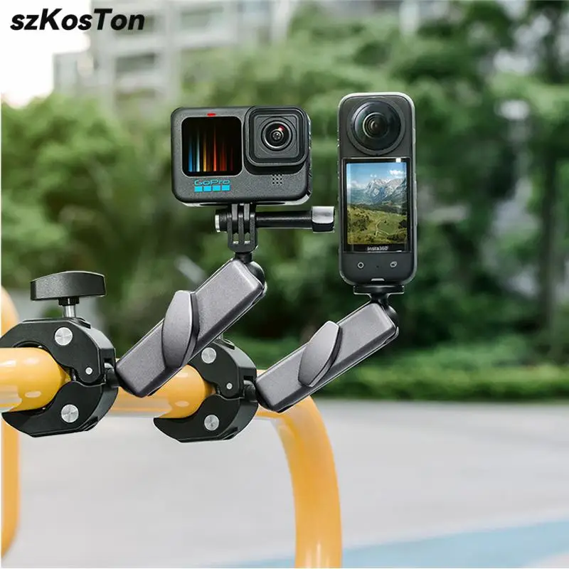 Motocicleta Guiador Mount Acessórios de Bicicleta Dji Osmo Ação Gopro 12 11 10 Insta360 um rs r um x3 x2