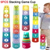 Stacking Game Cup Children Board Game Hand Speed Competition Fold Cup with Numbers Letters Shapes Early Education Puzzle Toy 1