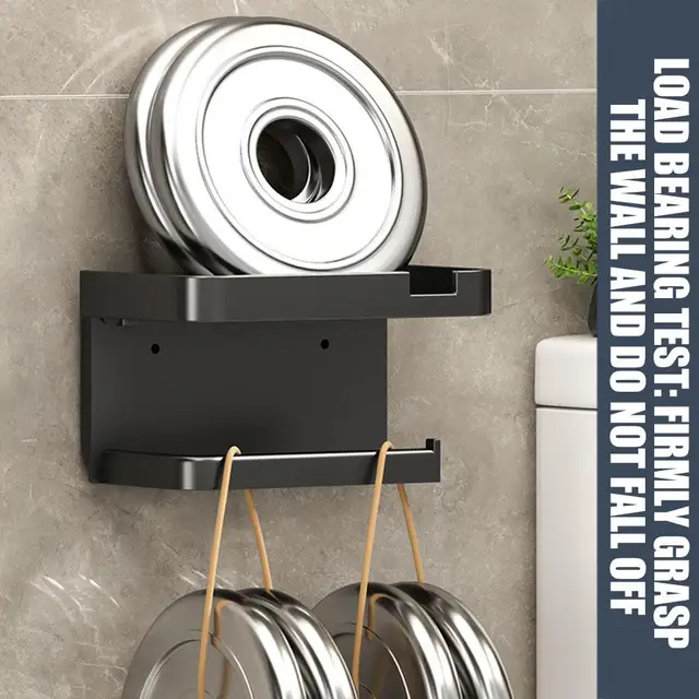 Porte-rouleau de papier hygiénique mural, rangement en plastique épaissi antirouille, T1 pour HOKitchen 5