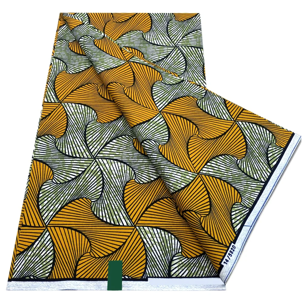Wholesale Ankara Fabric Guaranteed Veritable Real African Wax Print Fabric 100% Cotton 6 yards Soft Material Wedding Dresses 6
