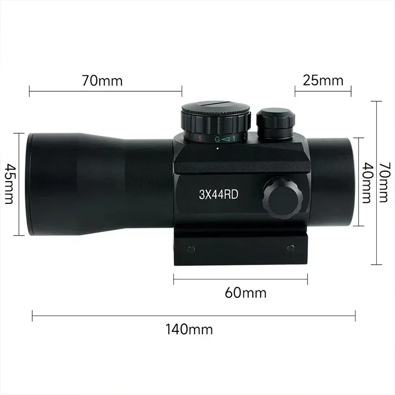 Red Dot Sight Rifle Scope 3X44 Reflex Hunting Optic Adjustable 11mm/20mm Rail red dot sight,rifle scope