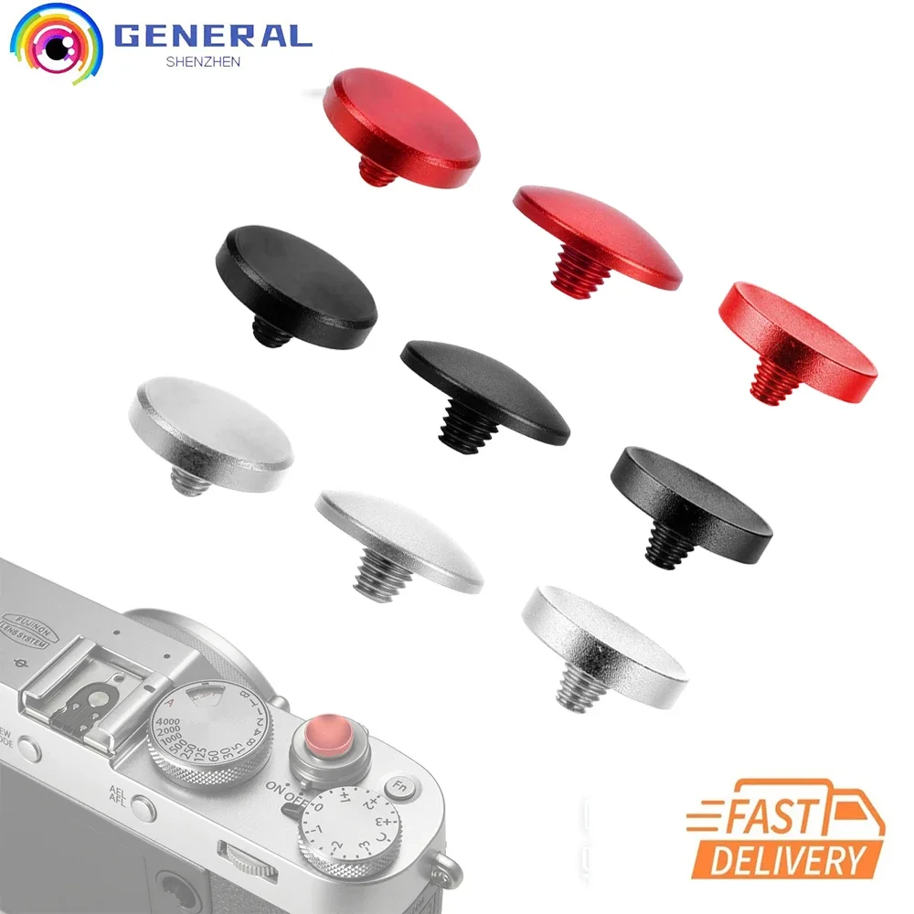 4 Boutons Déclencheurs En Alliage D'aluminium Pour Appareils Photo (rouge, Noir, Argent, Or) - Diamètre 9,8 Mm