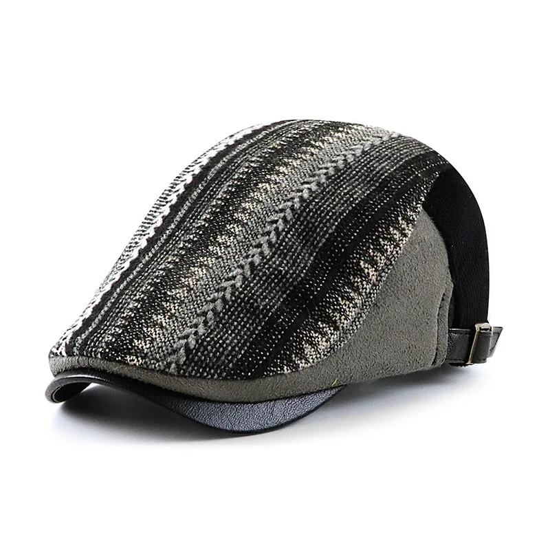Adjustable Newsboy Hats for Men Flat Cap Male Irish Cabbie Gatsby Tweed Ivy Berets cotton newsboy cap berets hat