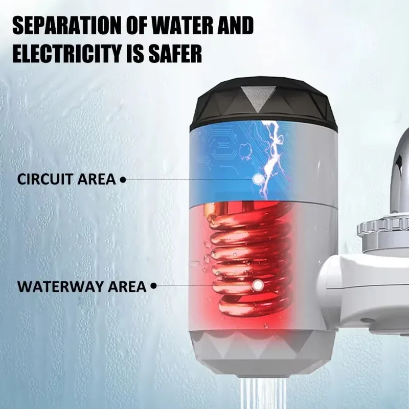 Kitchen Instant Eectric Water Heater Tap Hot Water Faucet Heater Cold Heating Faucet Tankless Instantaneous Water Heater Home 2