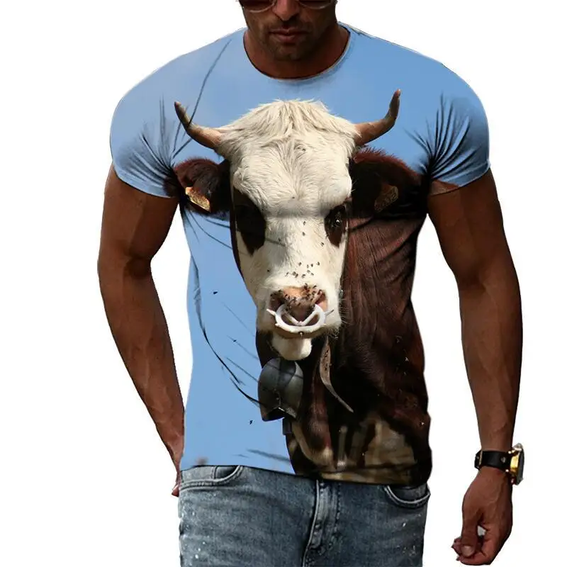 Oversized 3D Print Short Sleeve T Shirt Streetwear