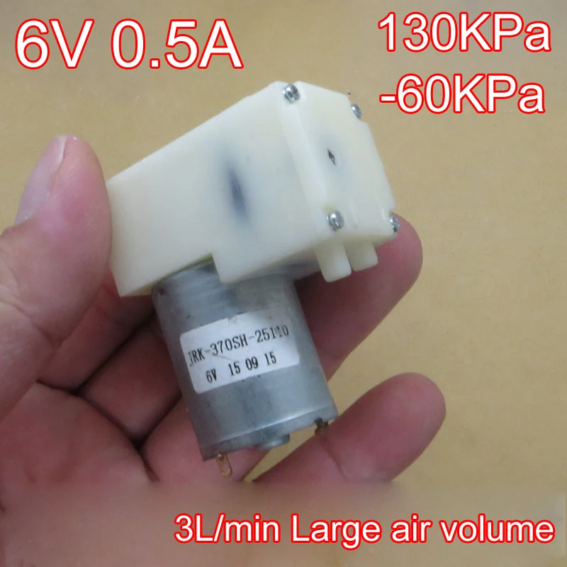 Micro Bomba de Vácuo para Fish Tank Atomizador ar Diafragma Sucção de Alta Pressão Bomba de Oxigênio dc 6v 5v 3v60kpa Jrk370sh25110