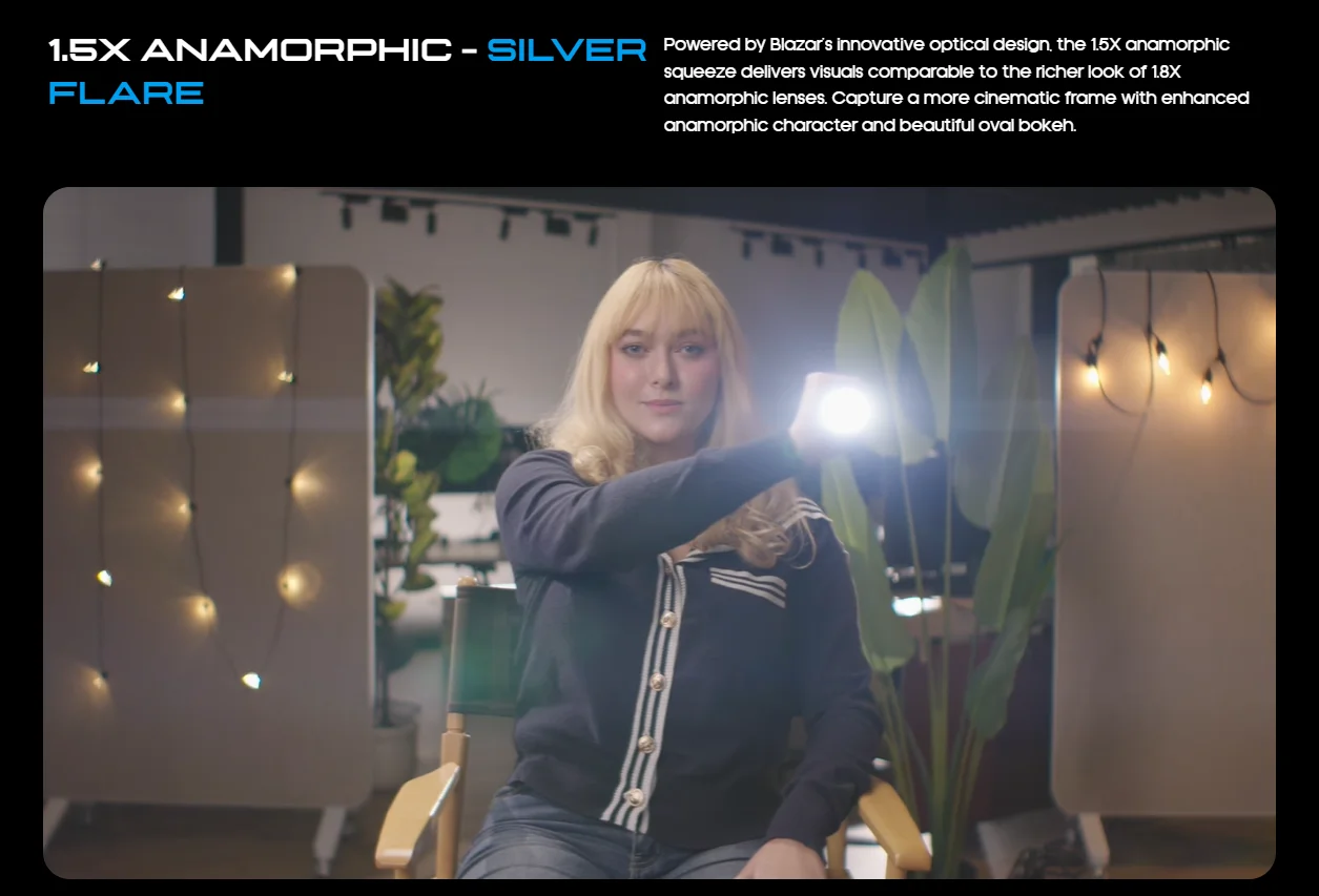 LENS 35mm 50mm 75mm Viper T2.1 Full-Frame 1.5x Anamorphic Silver Flares PL-mount