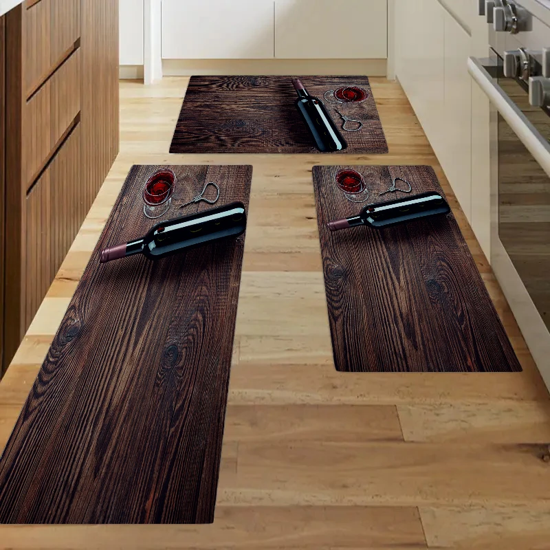 Rode Wijnfles Afdrukken Woondecoratie Tapijt Woonkamer Veranda Entree Decoratie Vloermat Gang Badkamer Balkon Antiscivolo Deurmat