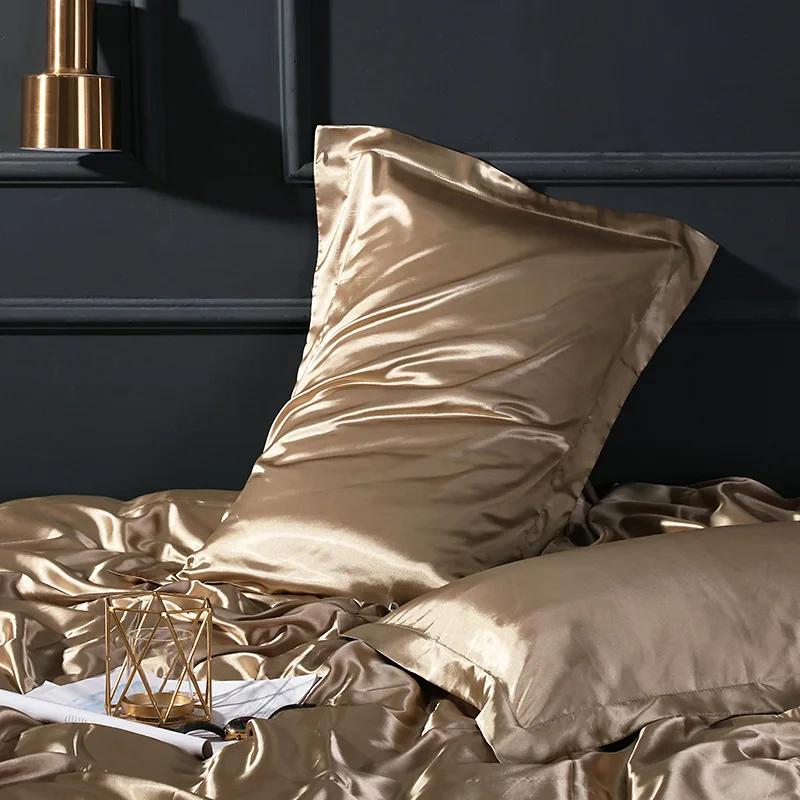 Natural Mulberry Silk Satin Pillowcase for Hair and Skin Superior Quality Pillow Case Solid Color Bedding Pillow Case Cover 2