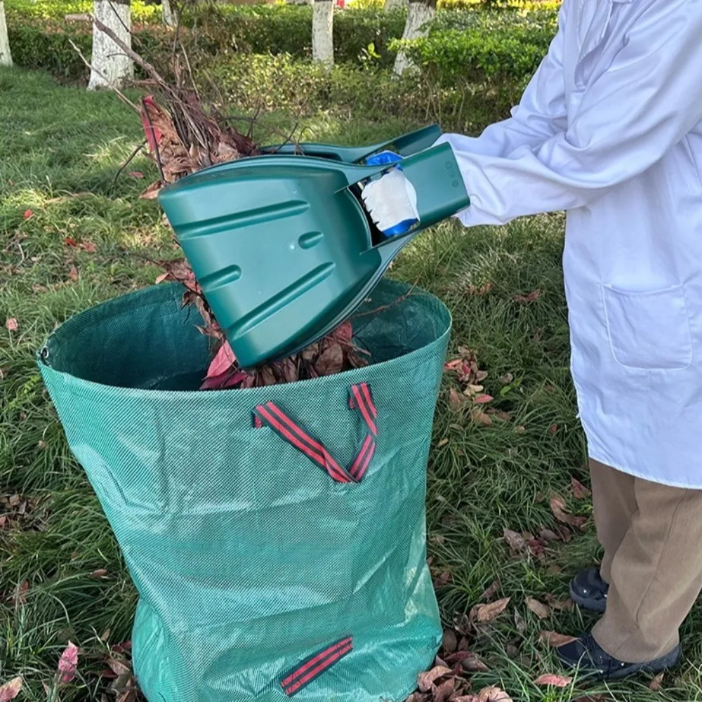 Portable Leaf Hand Rakes Rubbish Pick Up Grabber Leaf Grabs Scoops Gather Leaves Hand Held Collector for Garden Cleaning