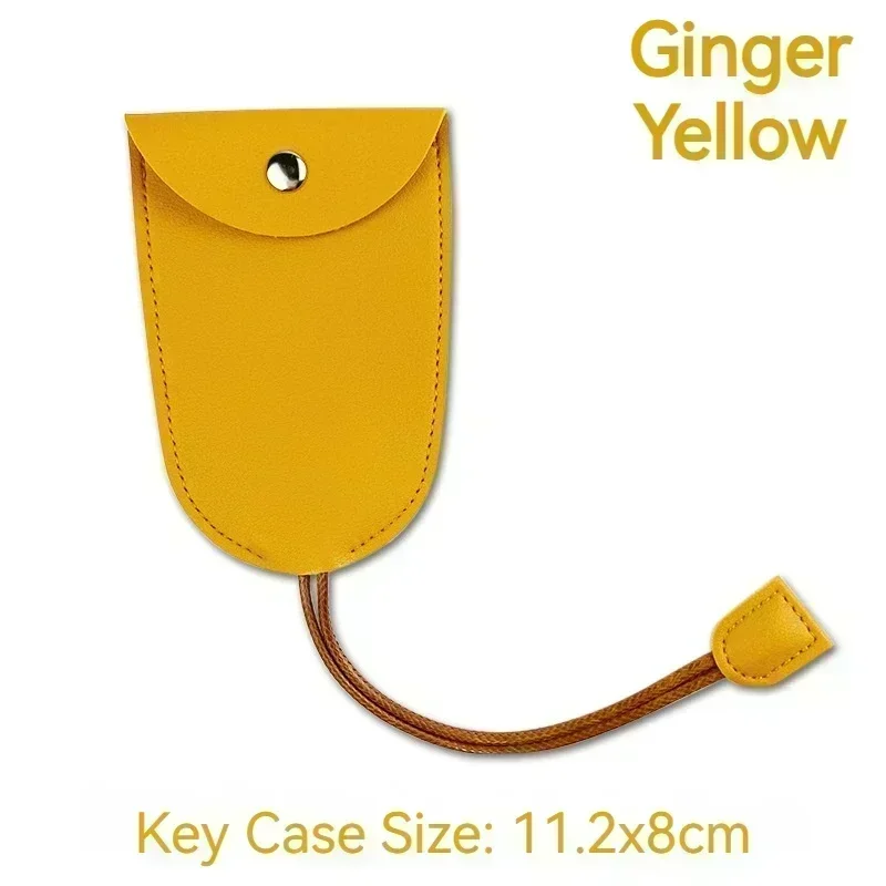 Elegant Leather Key Case Cover - Large-Capacity Key Sleeve with Holder Hook