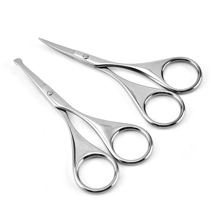 Facial Hair Small Grooming Scissors For Men Women Eyebrow Nose Hair Mustache Beard Eyelashes Ear Trimming Kit