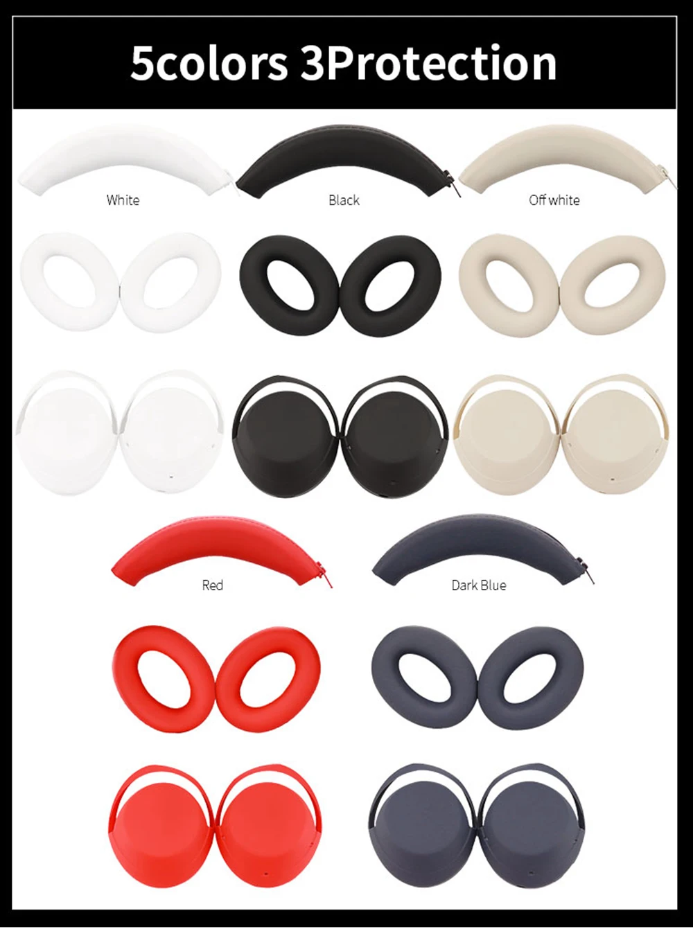 Quality Headphone Cover for Sony WH-1000XM4 Earphone Silicone Protective Case 1000XM4 Headset Headbeam Protector Sleeve