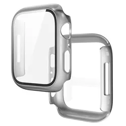 Premium Tempered Glass Screen Protector with Case and Bumper Cover for Series10 42mm (Silver)