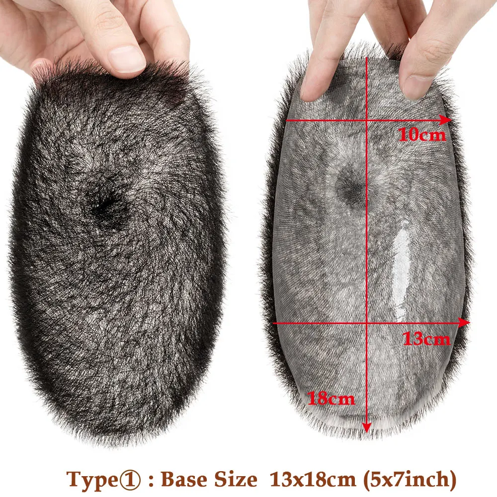 13x1 8/15x20 cm 100% Capelli Umani Buzz Taglio Parrucchino per Gli Uomini Ultra Sottile PU Nero Topper Trasparente Biologico Protesi Del Cuoio Capelluto Parrucchino - immagine 2